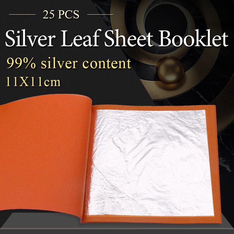 999 Edible Silver Leaf Real Silver