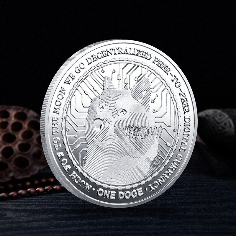 Dogecoin Gold and silver plated