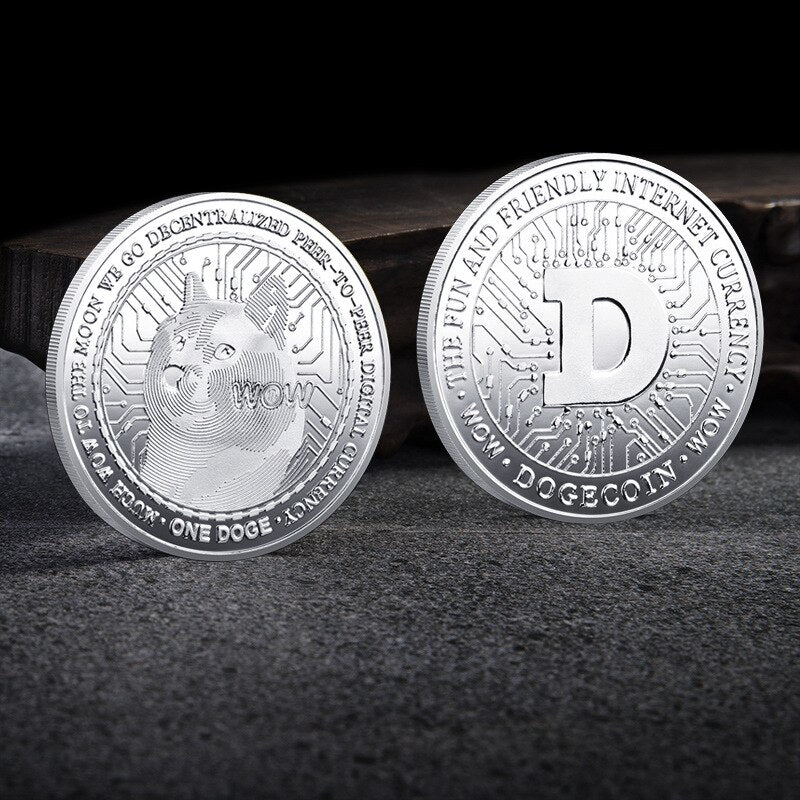 Dogecoin Gold and silver plated