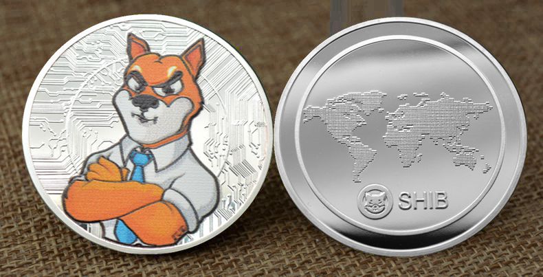 New SHIBA coin gold and silver plated