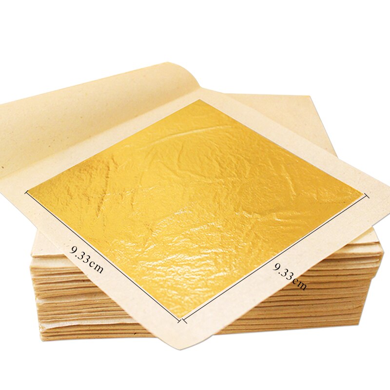 24K Edible Gold Leaf, Pure Silver 999 Leaf Sheets, Gilding Foil