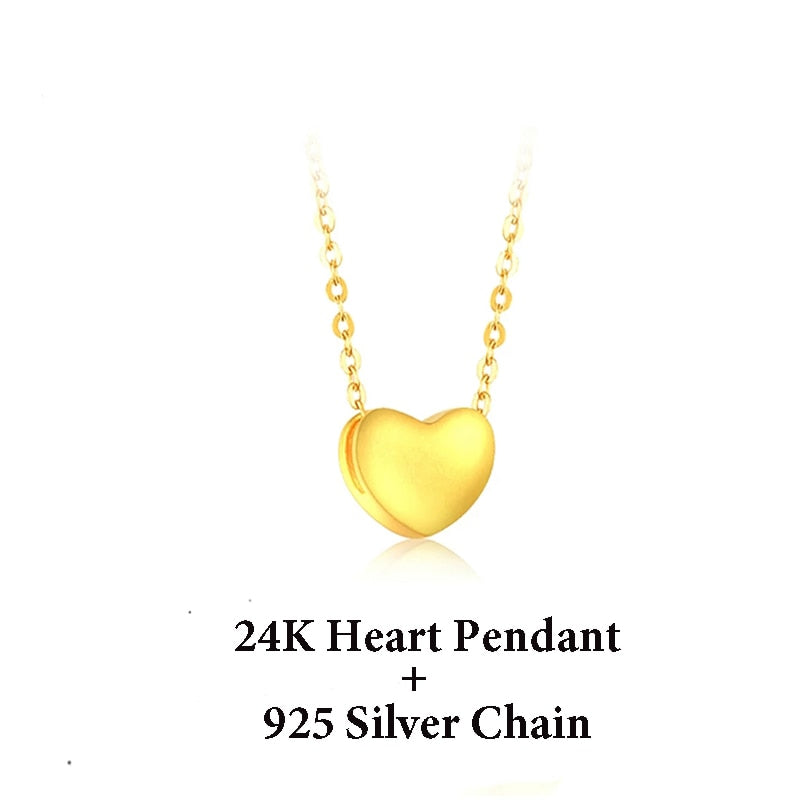 Real Gold 24K heart pendant
