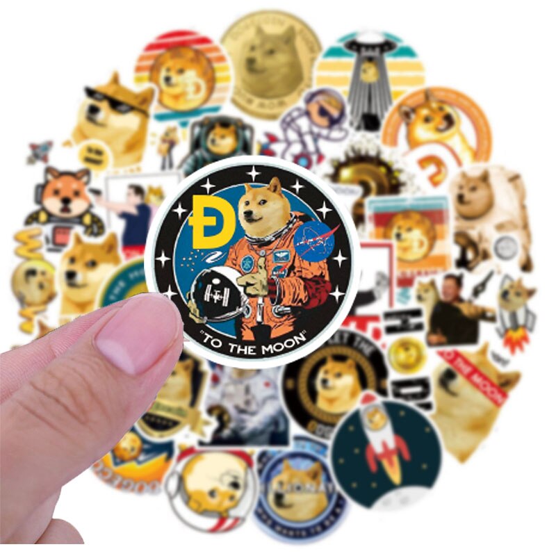 Dogecoin cute graffiti stickers