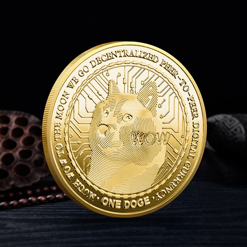 Dogecoin Gold and silver plated