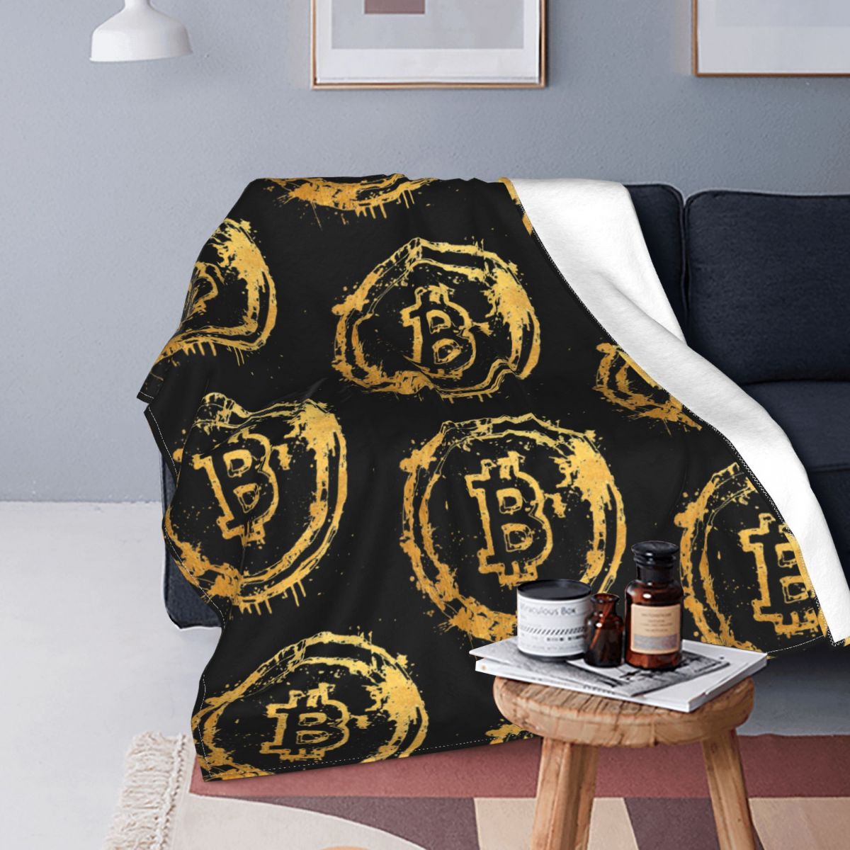 Blanket bitcoin blanket bitcoin-themed blanket