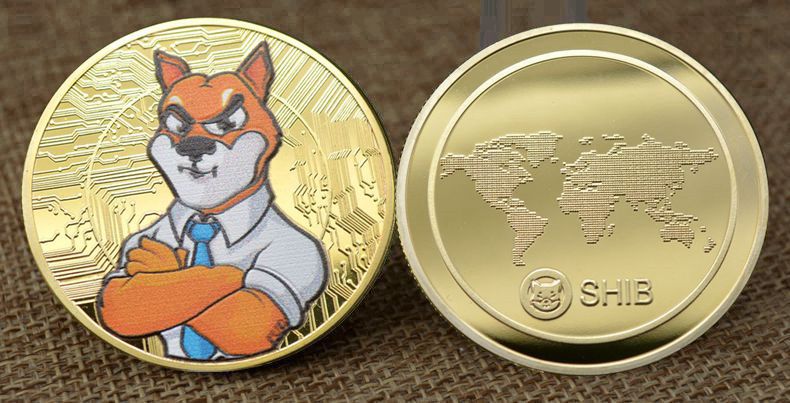 New SHIBA coin gold and silver plated