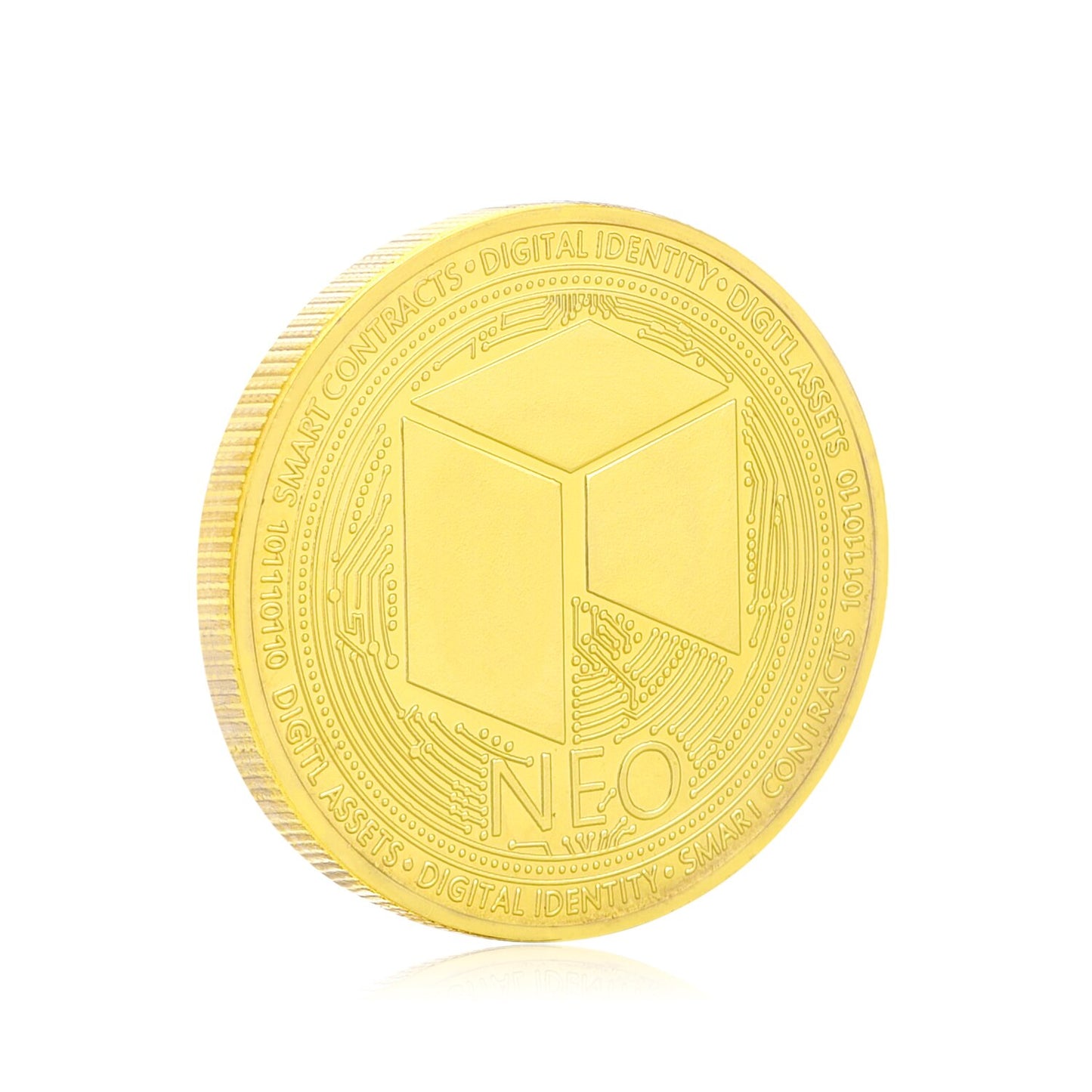 NEO crypto coin gold  plated