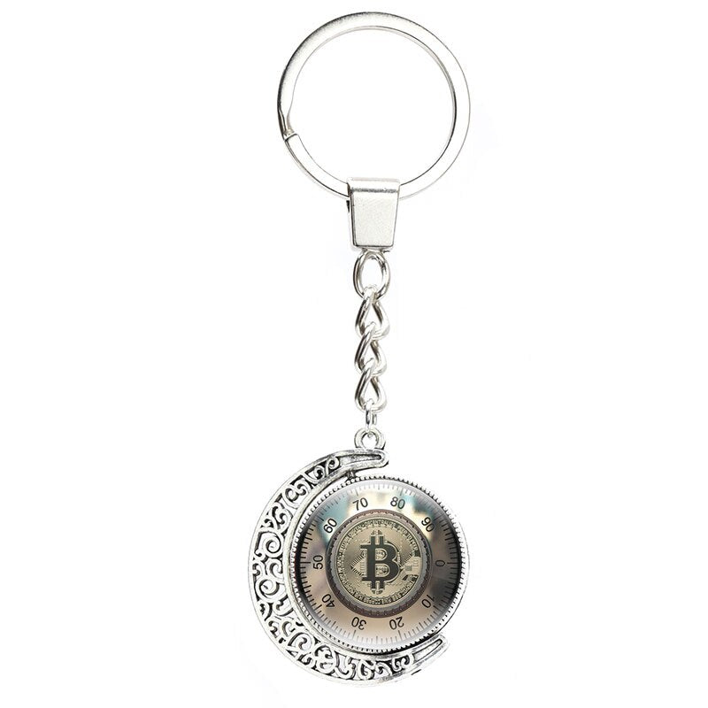 Bitcoin Keychain 360 Degrees Rotated