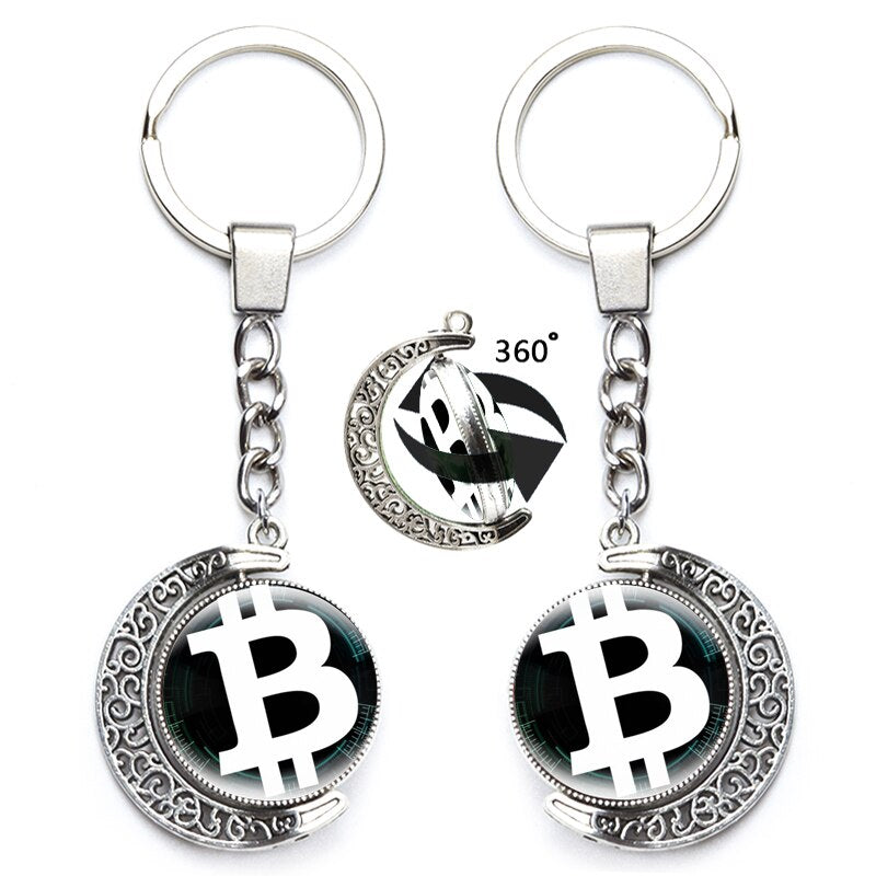 Bitcoin Keychain 360 Degrees Rotated