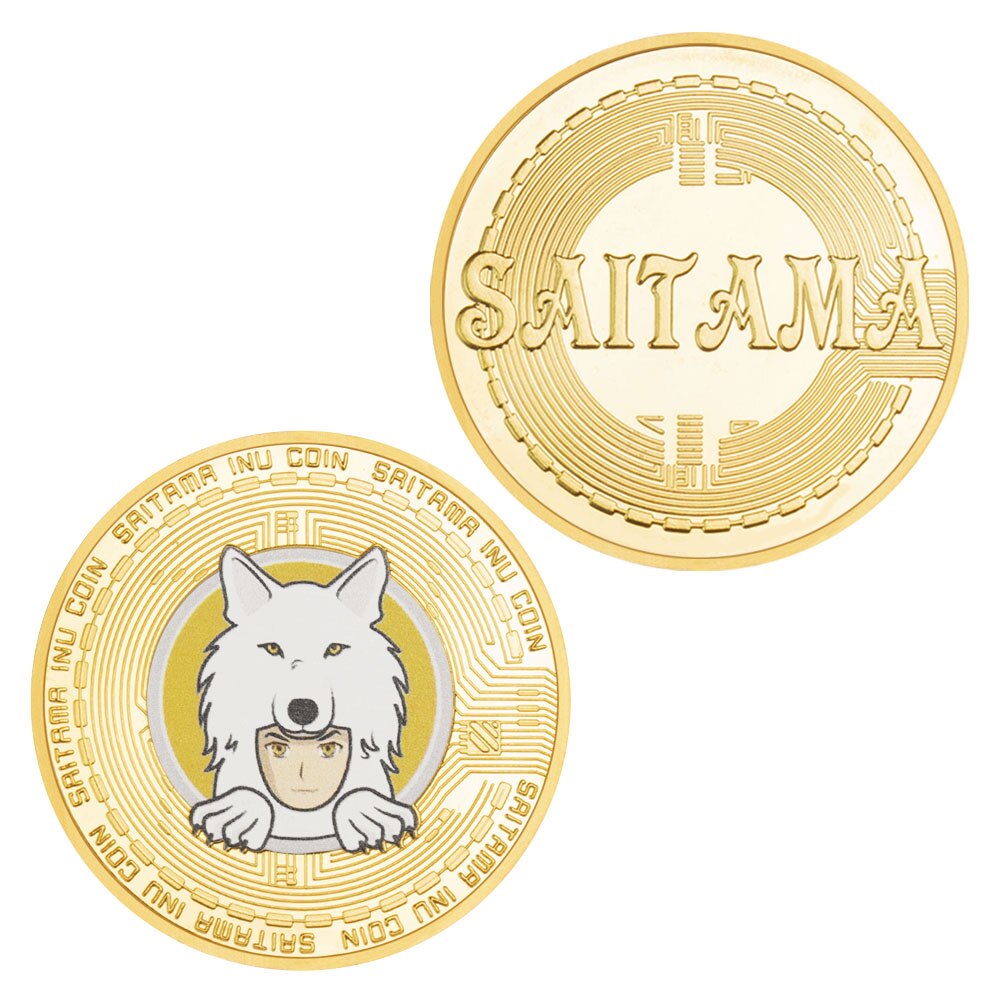 Saitama INU Crypto Coins Gold Plated