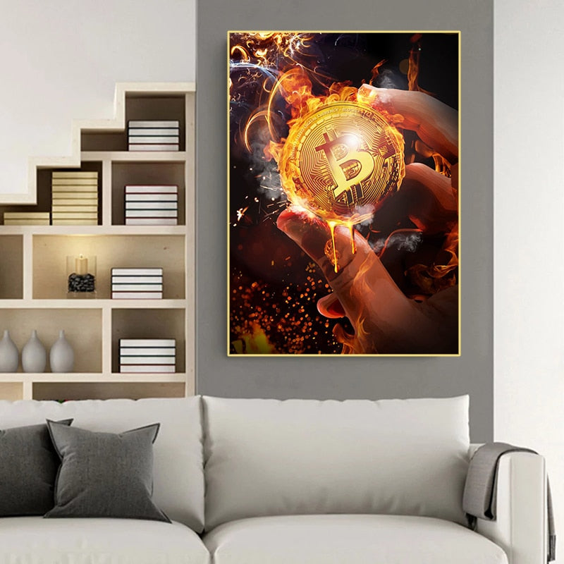 Bitcoin wall art