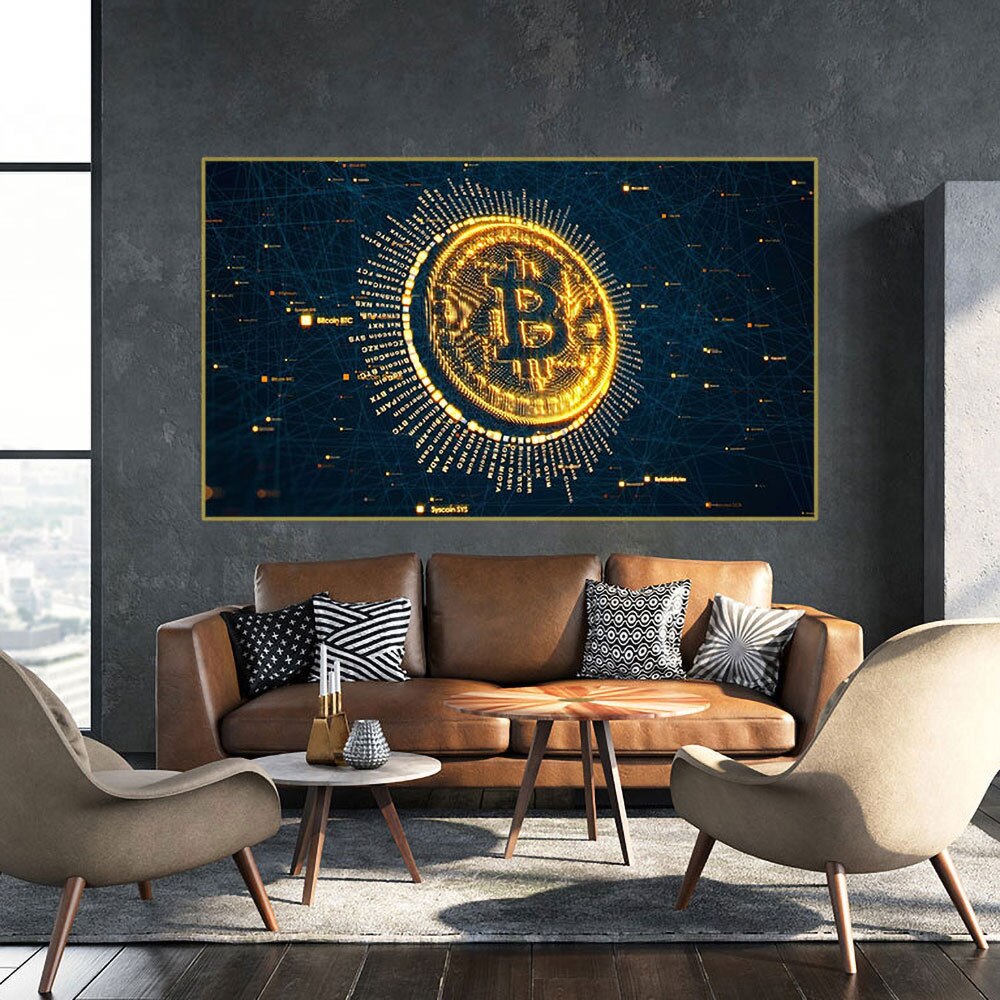 Bitcoin Painting Wall Art